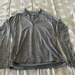 NIKE Running - Dri Fit 1/4 Zip Gray Running Top - Size M Like New Condition
